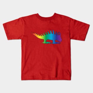 Rainbow Pride Hodag Silhouette Kids T-Shirt